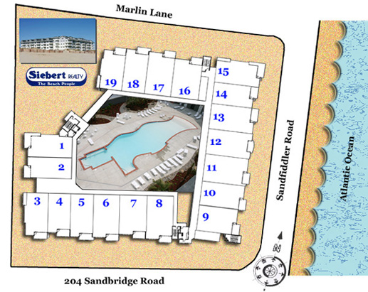 Map of Sandbridge Dunes Condos