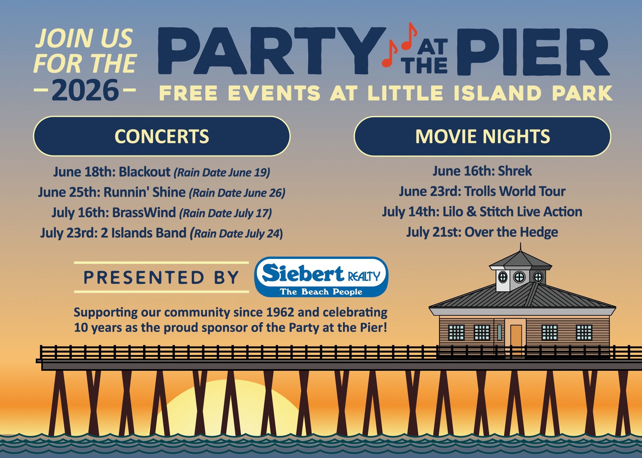 Party at the Pier Summer Series 2026