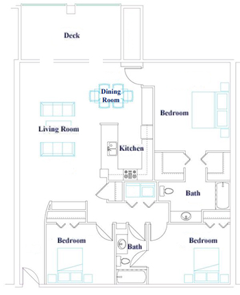 C1307E floor 1 plan