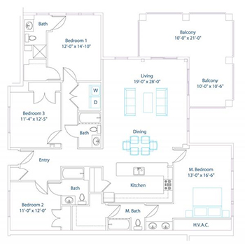C2305E floor 1 plan